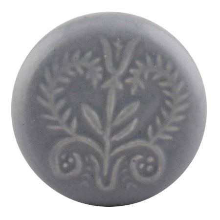Grey Leaf Ceramic Wine Stopper